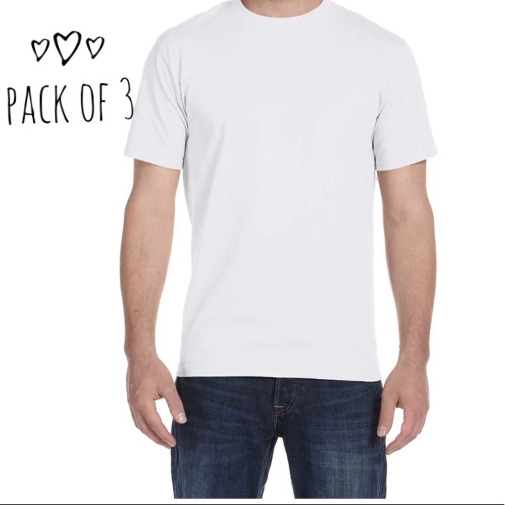 Hanes 3 tagless white t- shirts